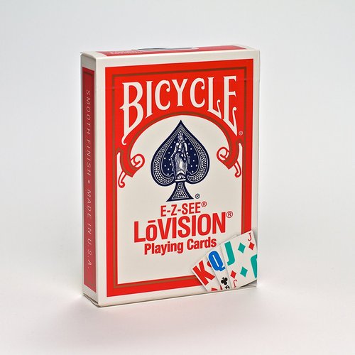 바이시클 로비젼 점보 인덱스덱_레드(Bicycle, Playing Cards, Poker E-Z-See/Lo Vision Jumbo Index-Red)